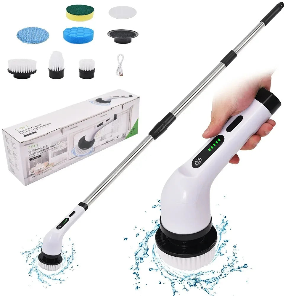 Cordless Electric Spin Cleaner Brush for Stubborn Stains and Mold Removal in Bathroom Kitchen Household