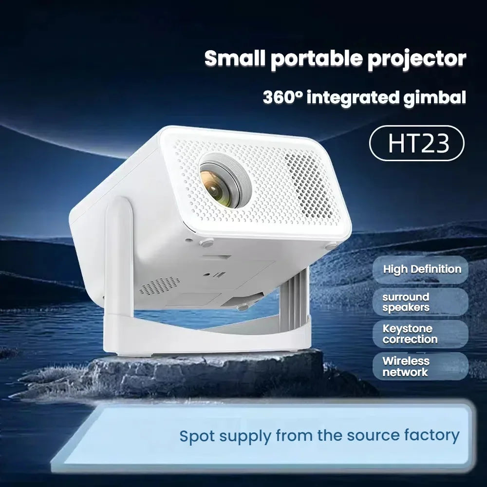 KaiAqua Projector HT23 PLUS 4K Android 11 Dual Wifi6 260ANSI Allwinner H713 BT5.0 1080P 1280*720P Home Cinema Outdoor Projetor