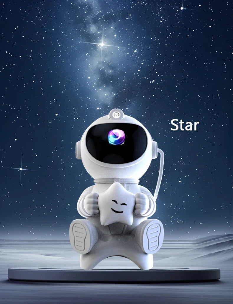 LED Star Galaxies Projector Night Light Astronaut Starry Sky Bedroom Room Decor Children's Gift - LED Atmosphere Creating Lamp