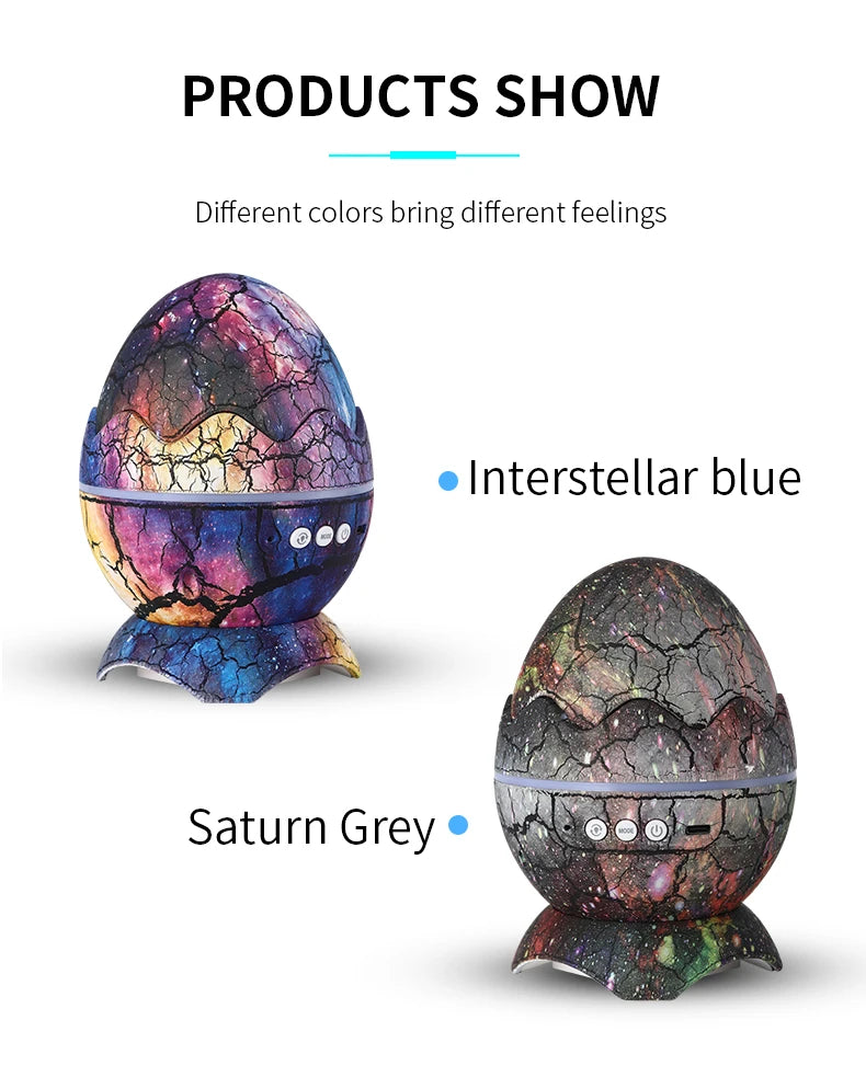 Galaxy Projector Dinosaur Egg Star Galaxy Light Projector Bluetooth Speaker Night Light White Noise Timer Remote Control Decor
