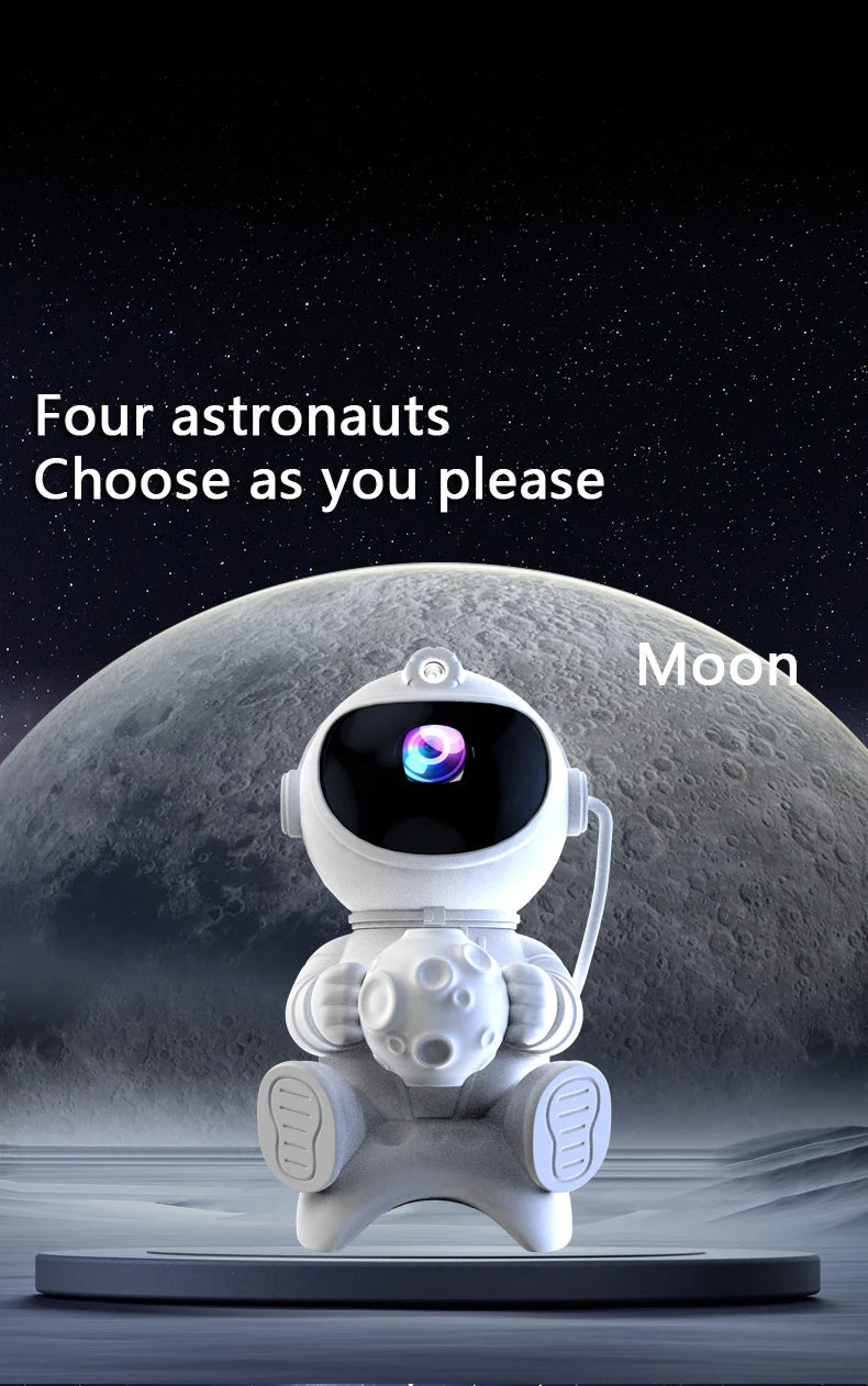 LED Star Galaxies Projector Night Light Astronaut Starry Sky Bedroom Room Decor Children's Gift - LED Atmosphere Creating Lamp