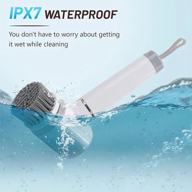 Electric Spin Scrubber,Bathroom Cleaning Brush Power Scrubber with 5 Replaceable Brush Heads, Electric Cleaning Brush