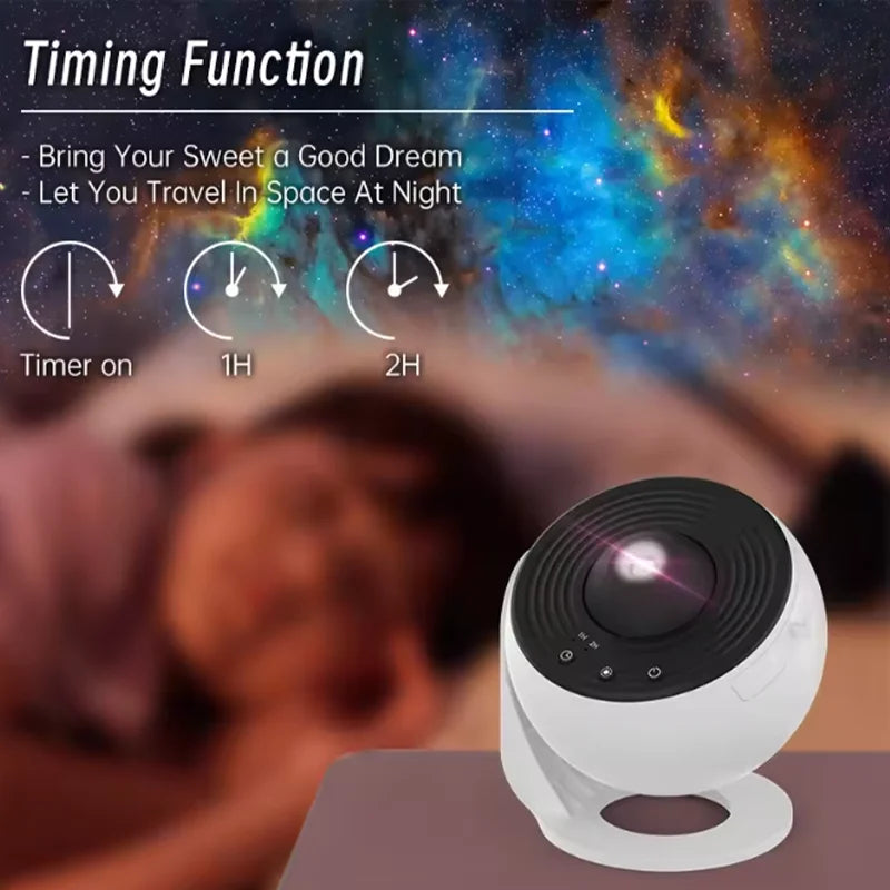 2026 New Decoration Gift for Kids 360° Rotate Galaxy Starry Sky Projector Night Light Planetarium Lamp for Bedroom Holiday Joy