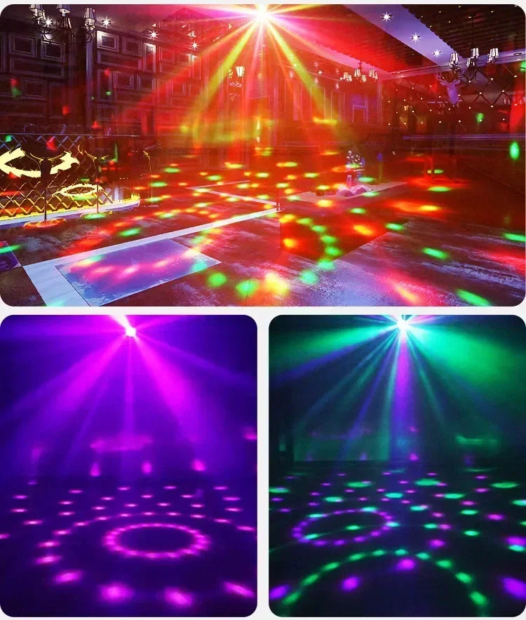 Party Light Disco Ball Light Dj Light Disco Light Ocean Light Star Light Projector Dance Light Sound Activated with Remote Contr