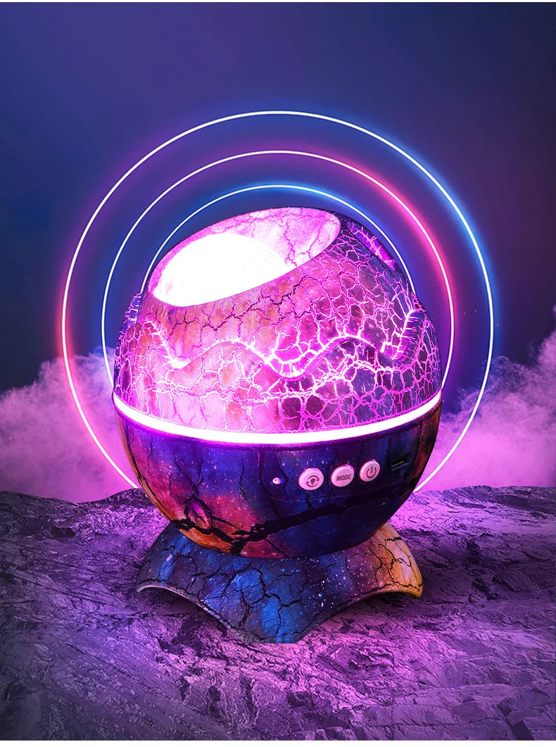 Galaxy Projector Dinosaur Egg Star Galaxy Light Projector Bluetooth Speaker Night Light White Noise Timer Remote Control Decor