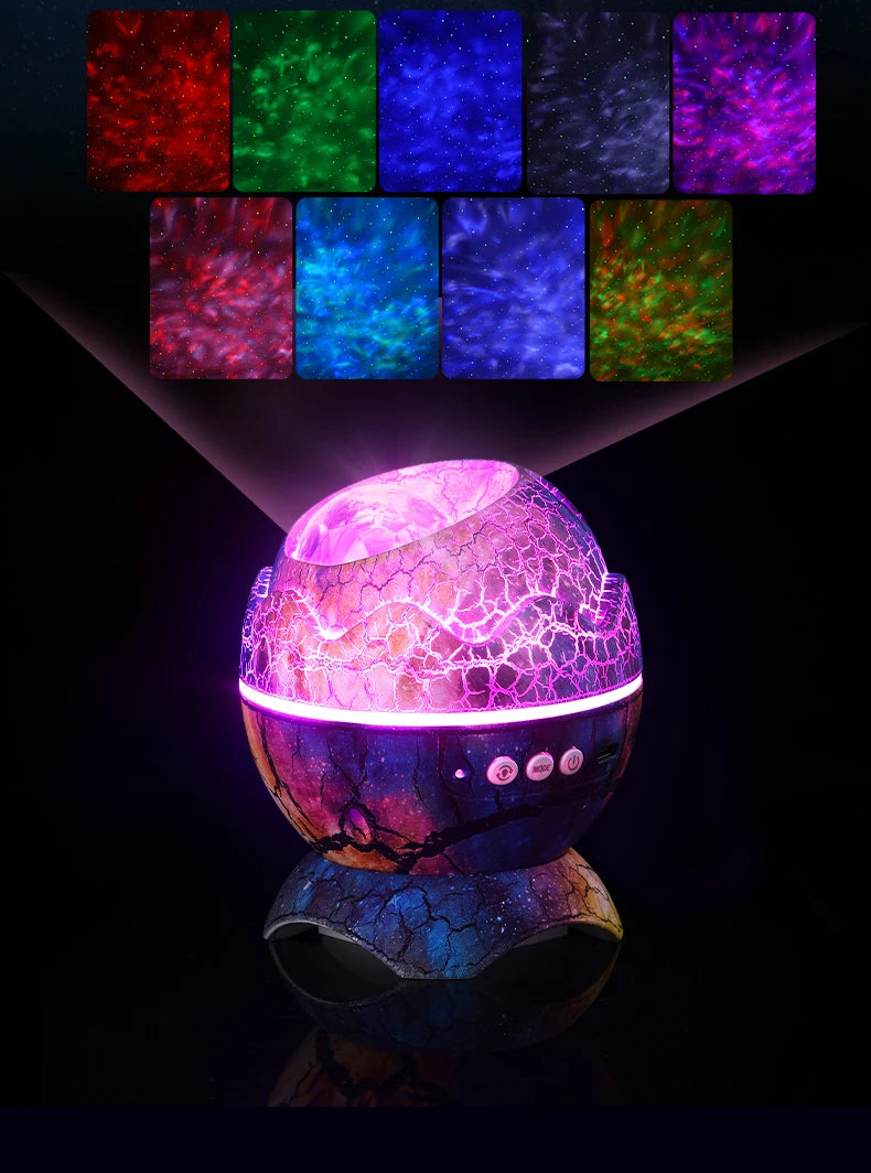 Galaxy Projector Dinosaur Egg Star Galaxy Light Projector Bluetooth Speaker Night Light White Noise Timer Remote Control Decor