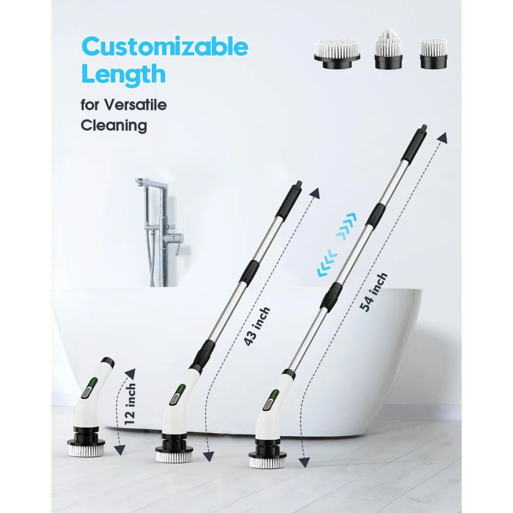 Cordless Electric Spin Scrubber for Bathroom Tile Tub and Shower Deep Cleaning