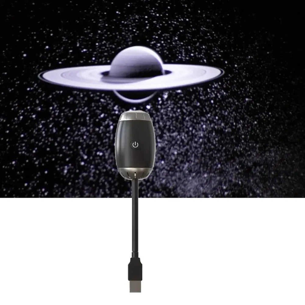 Night Sky Projection Lamp USB HD Galaxy Star Car Bedroom LED Atmosphere Light Bullet Head Cool White Dimmable 3 Modes Plug Play