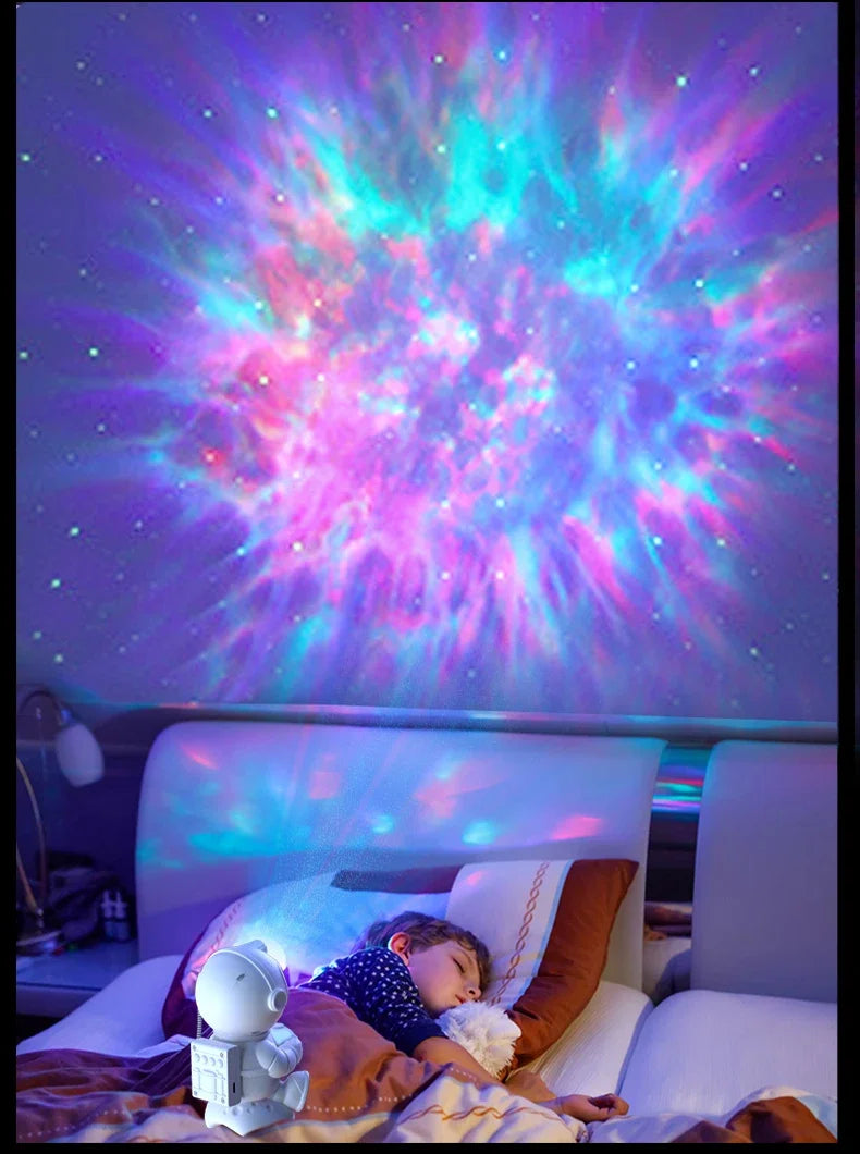 LED Star Galaxies Projector Night Light Astronaut Starry Sky Bedroom Room Decor Children's Gift - LED Atmosphere Creating Lamp