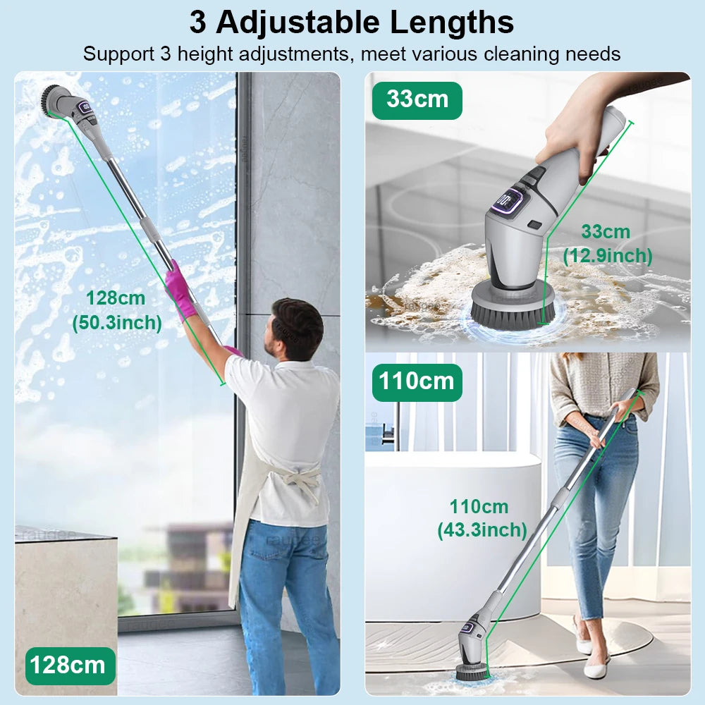 Electric Cleaning Brush Household Bathroom Cleaning Brush Multifunctional Rotary Cleaning Brush for Bathroom Toilet Cleaning