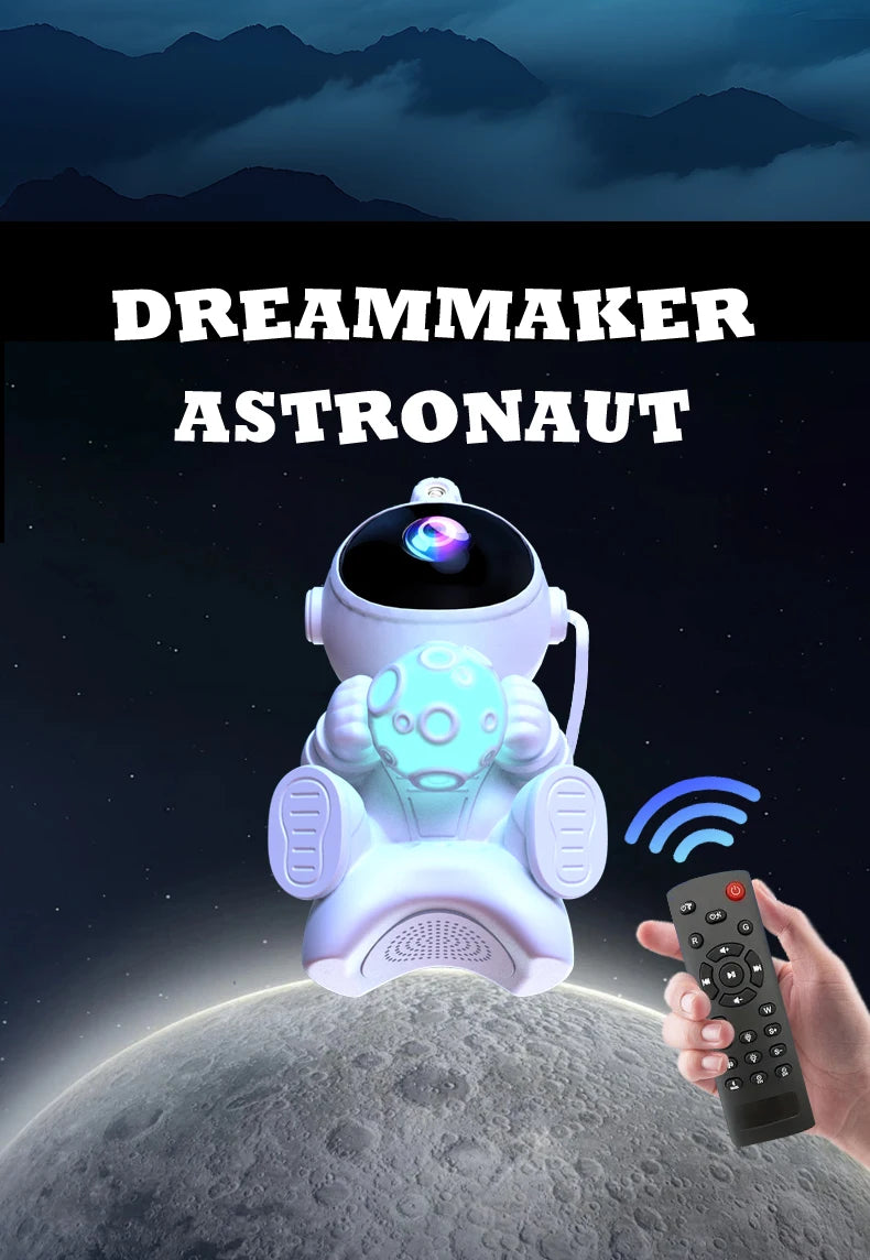 LED Star Galaxies Projector Night Light Astronaut Starry Sky Bedroom Room Decor Children's Gift - LED Atmosphere Creating Lamp
