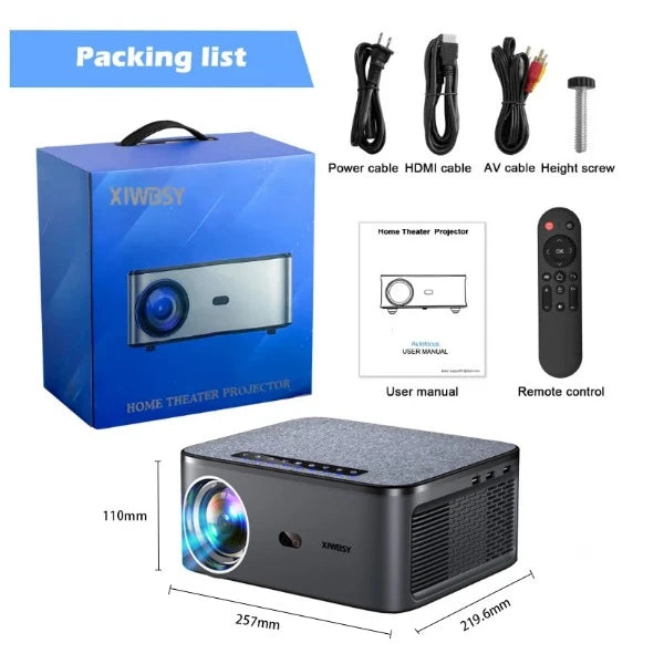 XIWBSY 2025 New T08 Projector 35000Lumens Moive Daylight Projector Android 12.0 Smart Proyector 8K Decode AutoFocus Projector