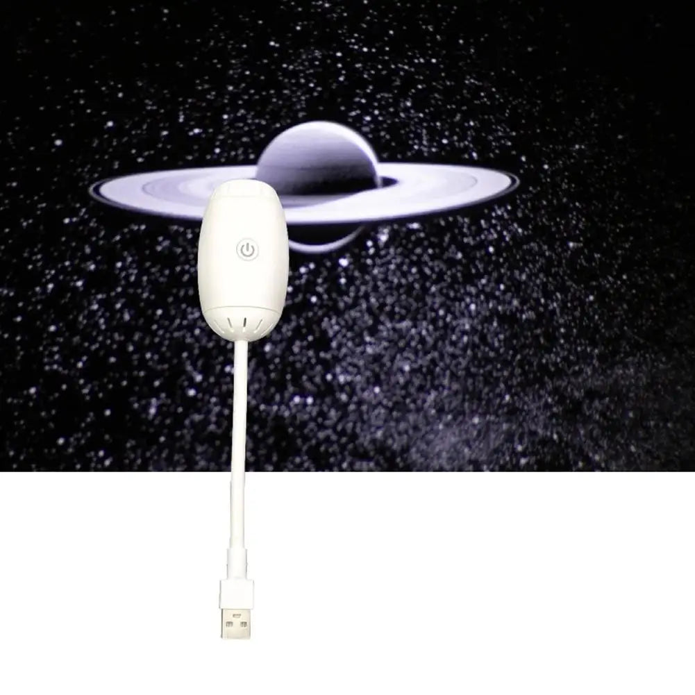 USB LED Starry Car Atmosphere Light Adjustable Focus Large Range Projection Romantic Saturn Galaxy Party Interior Decor Light