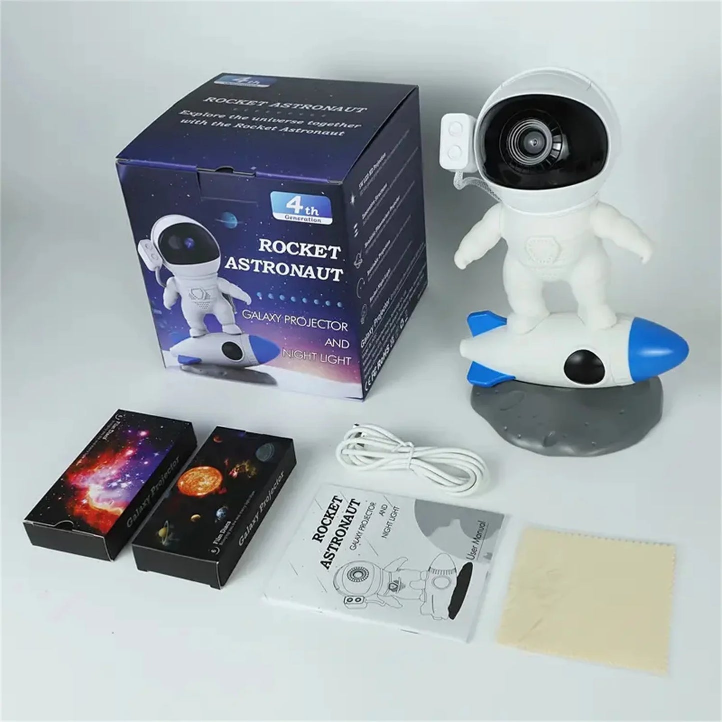 Astronaut Starry Sky Projector Night Light Nebula Ceiling Galaxy LED Lights for Bedroom Playroom Decorative Home Theaters Rooms