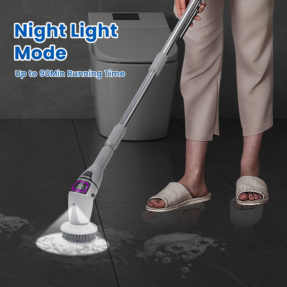 Electric Cleaning Brush Household Bathroom Cleaning Brush Multifunctional Rotary Cleaning Brush for Bathroom Toilet Cleaning