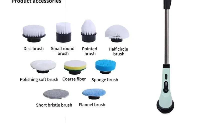 Cordless Electric Spin Cleaner Brush for Stubborn Stains and Mold Removal in Bathroom Kitchen Household