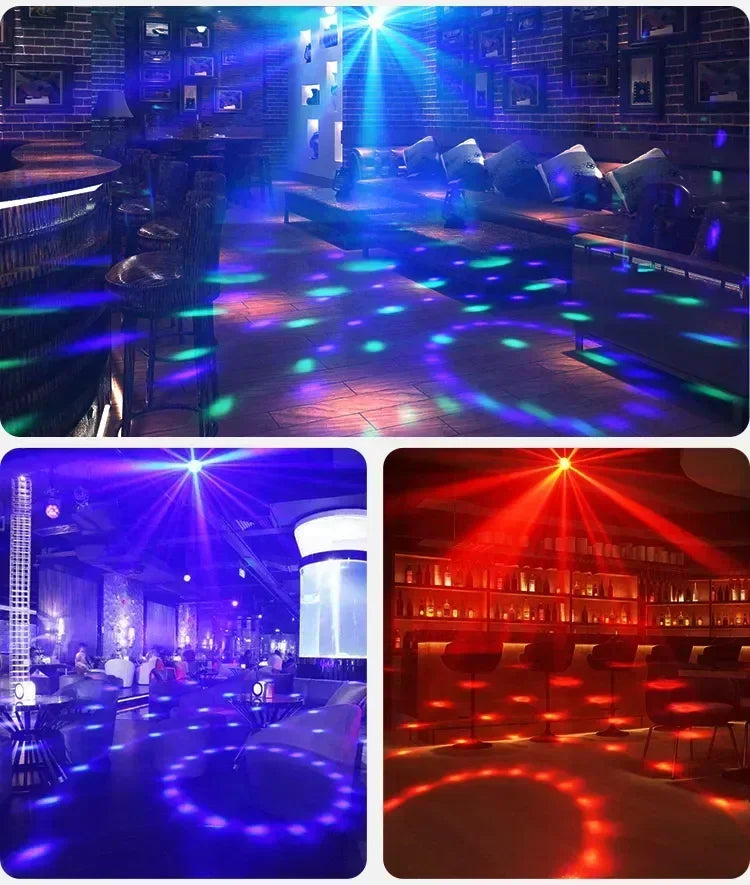 Party Light Disco Ball Light Dj Light Disco Light Ocean Light Star Light Projector Dance Light Sound Activated with Remote Contr