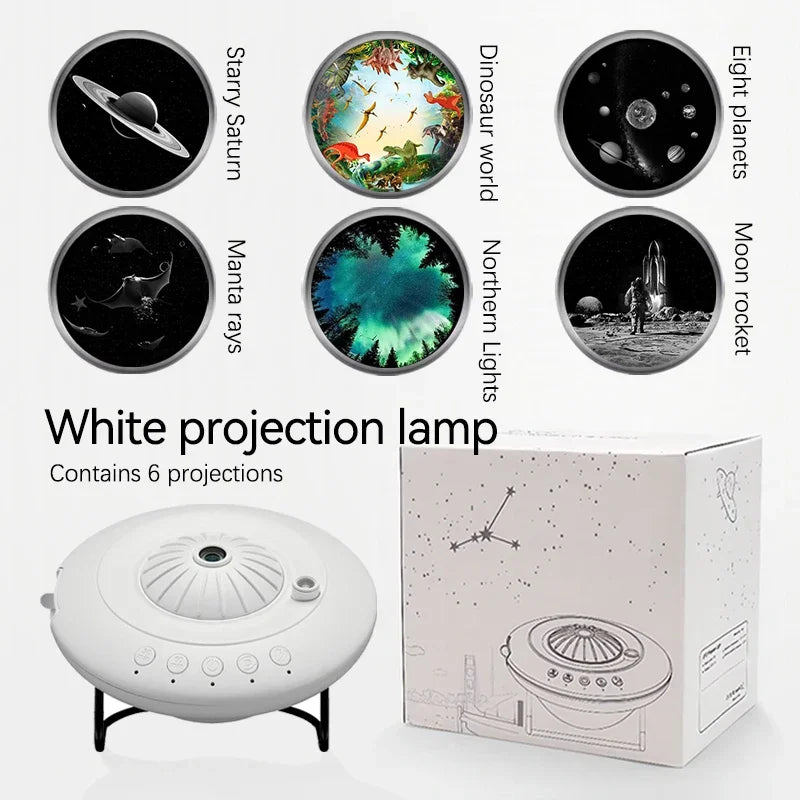 NEW UFO LED Star Projector Night Light 8 in 1 Planetarium Projection Galaxy Starry Sky Projector Lamp for Kids Gift Room Decor
