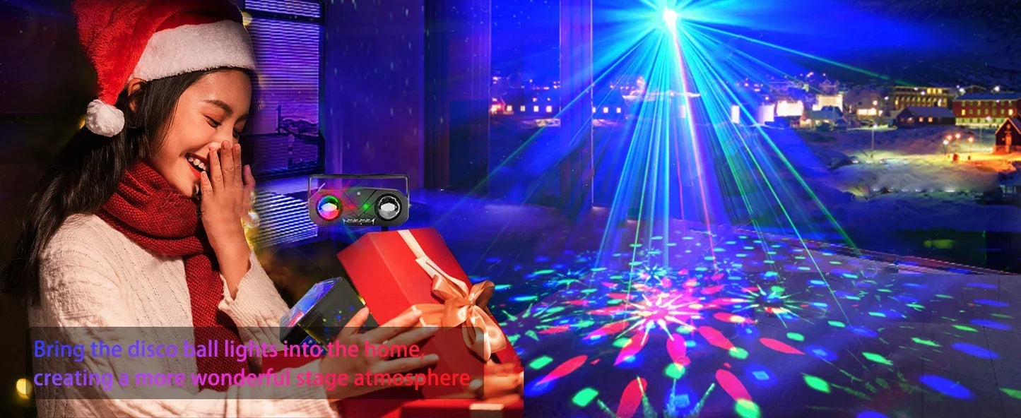 Party Light Disco Ball Light Dj Light Disco Light Ocean Light Star Light Projector Dance Light Sound Activated with Remote Contr
