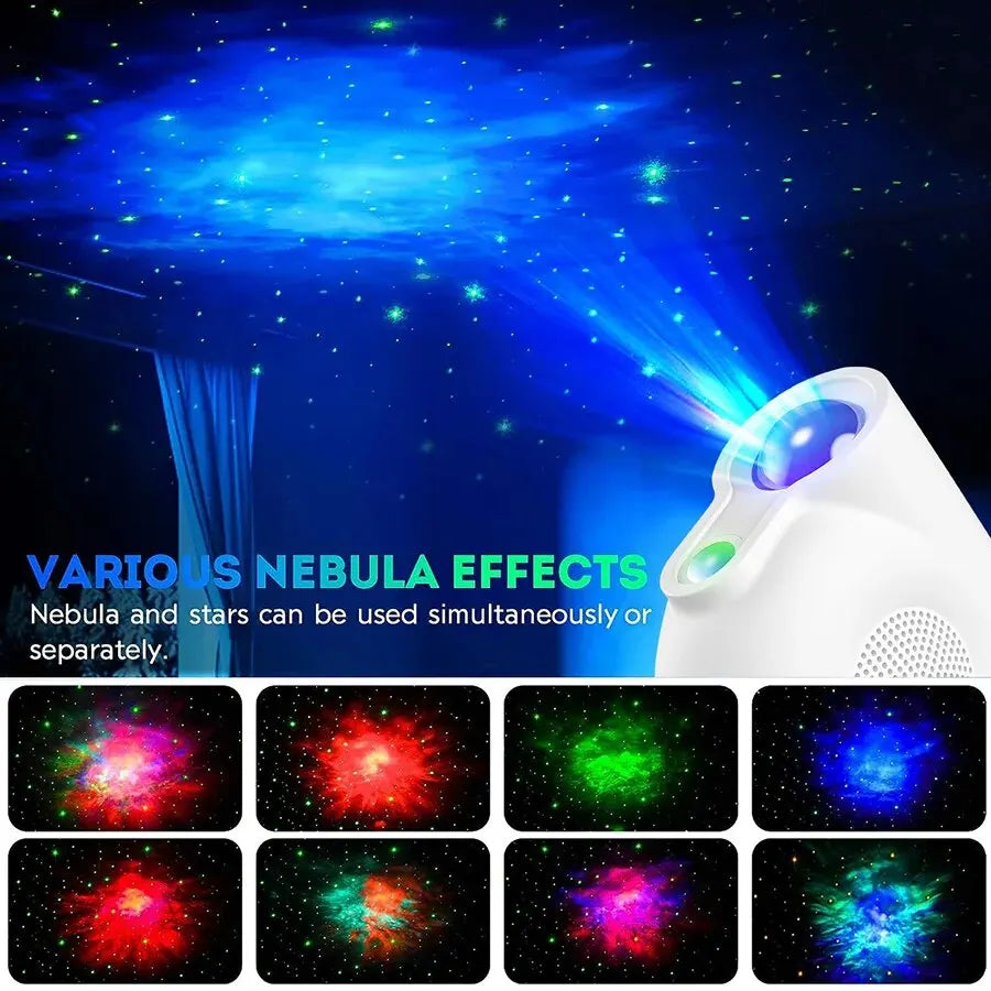 Star Projector Galaxy Projector Night Light Projector for Kids Built in Bluetooth Music Speaker Timer Ideal Gift for Christmas