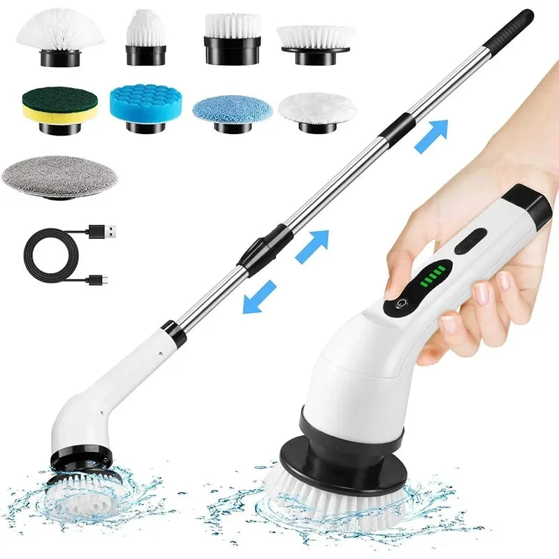 Cordless Electric Spin Cleaner Brush for Stubborn Stains and Mold Removal in Bathroom Kitchen Household