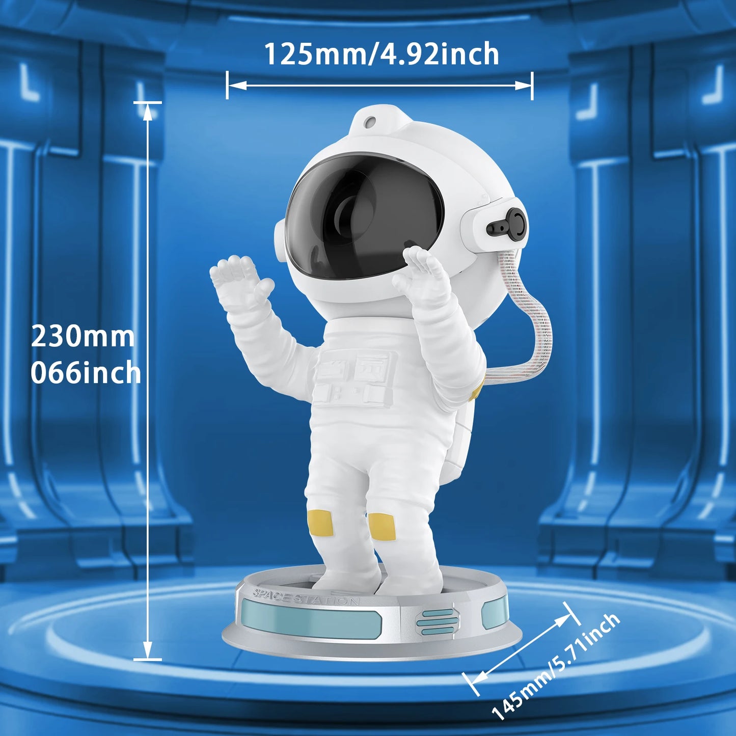 2025 Astronaut Star Projector Night Light: Multiple Lighting Modes Remote Control Galaxy Atmosphere Lamp for Bedroom Decor Gift