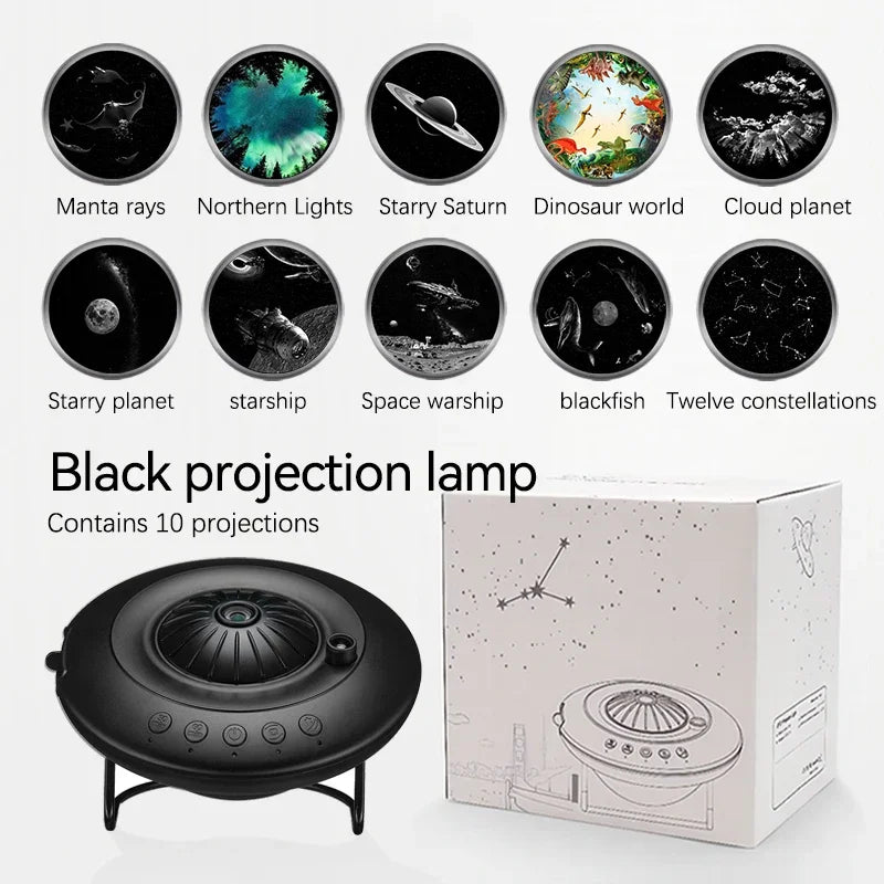 NEW UFO LED Star Projector Night Light 8 in 1 Planetarium Projection Galaxy Starry Sky Projector Lamp for Kids Gift Room Decor