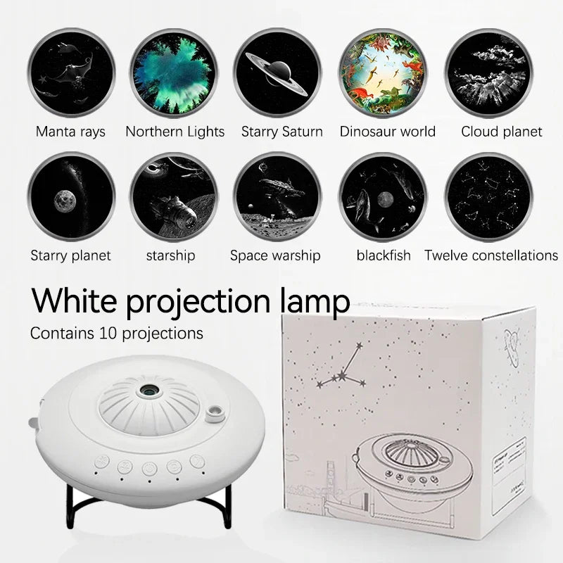 NEW UFO LED Star Projector Night Light 8 in 1 Planetarium Projection Galaxy Starry Sky Projector Lamp for Kids Gift Room Decor
