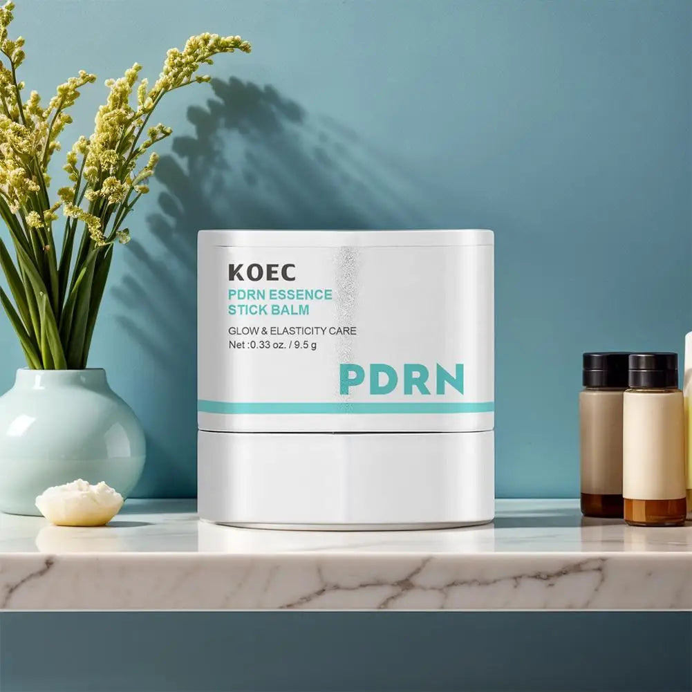 KOEC Portable PDRN Essence Stick Balm Collagen Niacinamide Glycerin, Moisturizing Glowing Firming Anti-Wrinkle Elasticity Boost