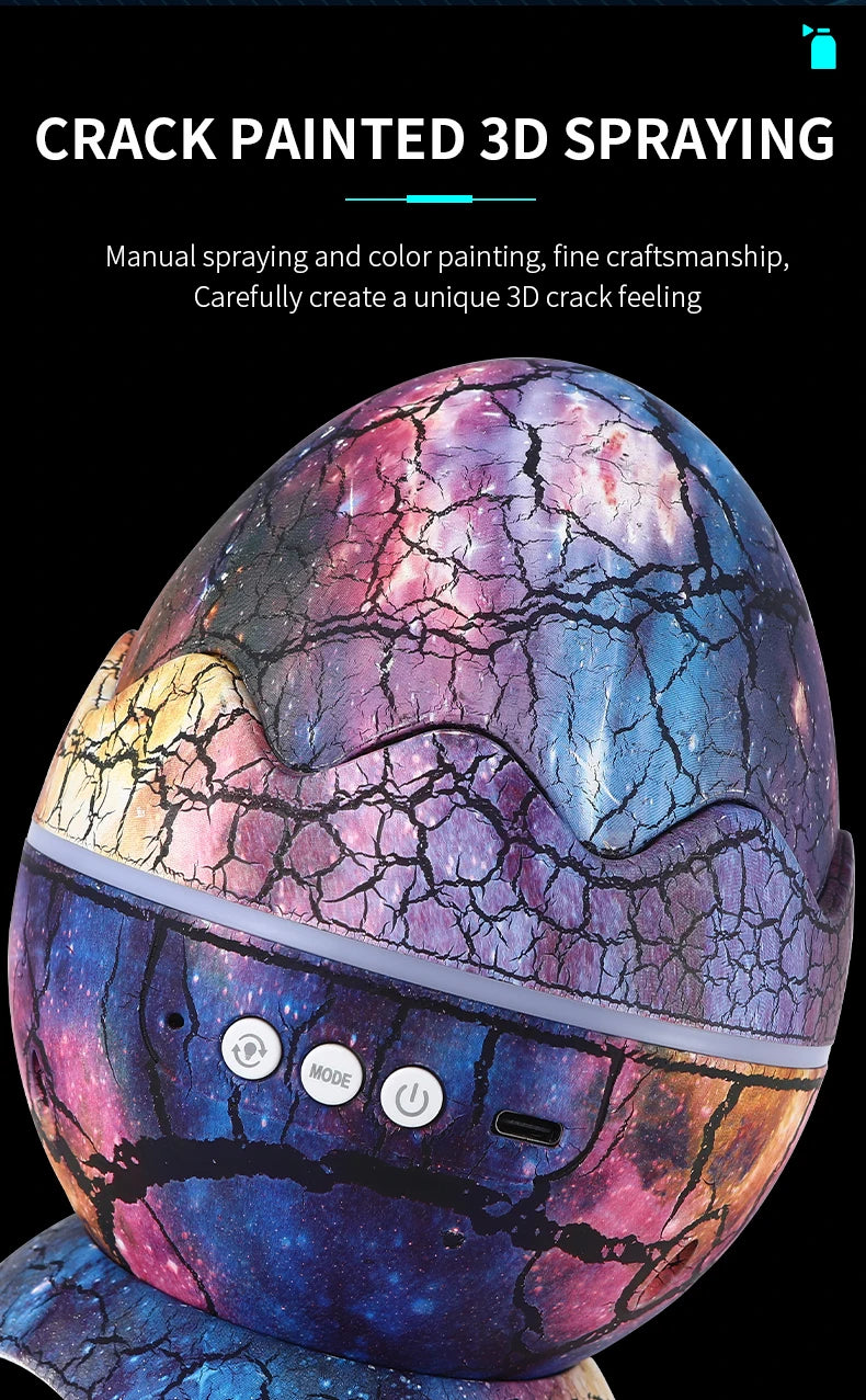 Galaxy Projector Dinosaur Egg Star Galaxy Light Projector Bluetooth Speaker Night Light White Noise Timer Remote Control Decor