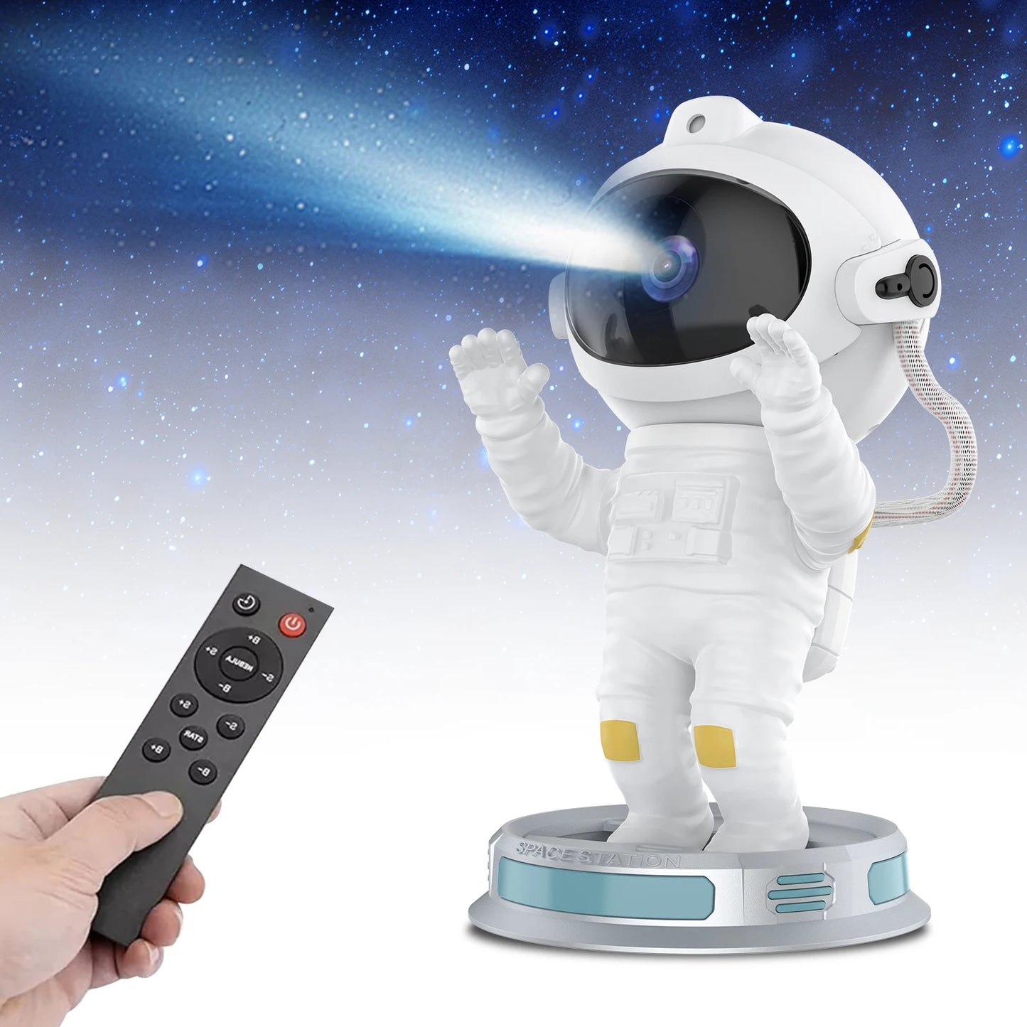 2025 Astronaut Star Projector Night Light: Multiple Lighting Modes Remote Control Galaxy Atmosphere Lamp for Bedroom Decor Gift