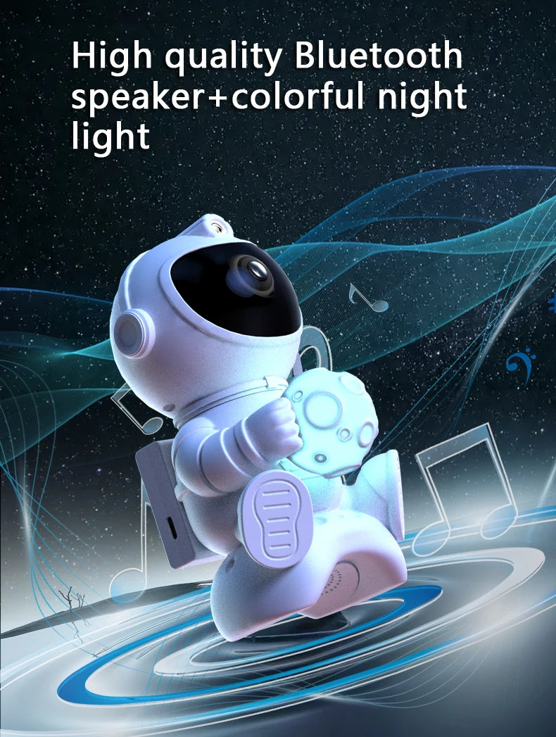 LED Star Galaxies Projector Night Light Astronaut Starry Sky Bedroom Room Decor Children's Gift - LED Atmosphere Creating Lamp