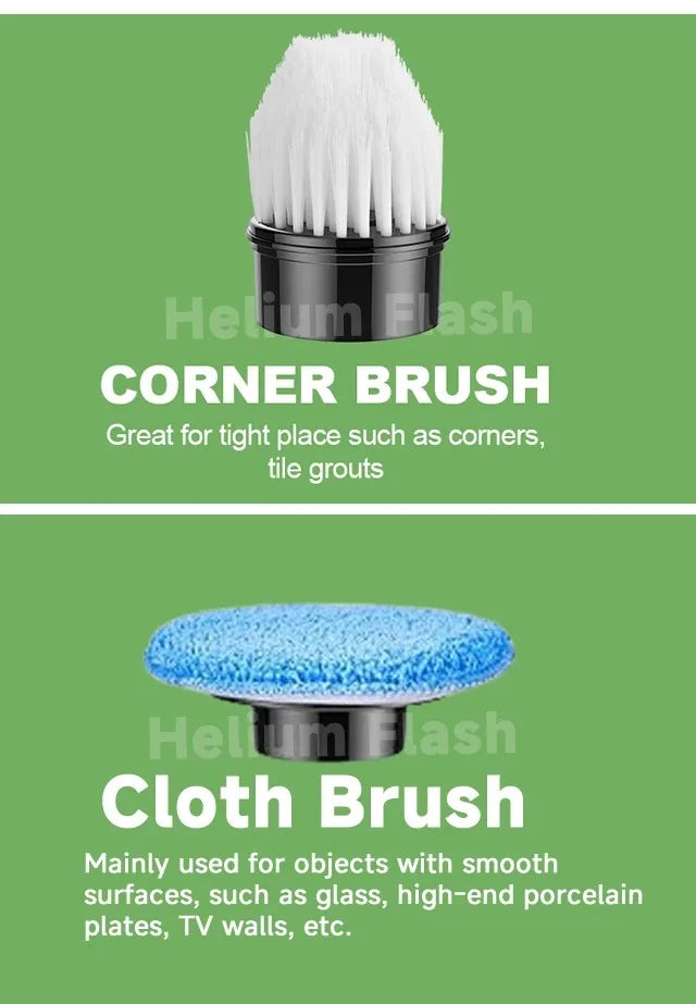 Electric Cleaning Brush Electric Spin Scrubber 7 in 1 Cleaning Tool For Kitchen/Bathroom/Living Room Household Hair Brushes