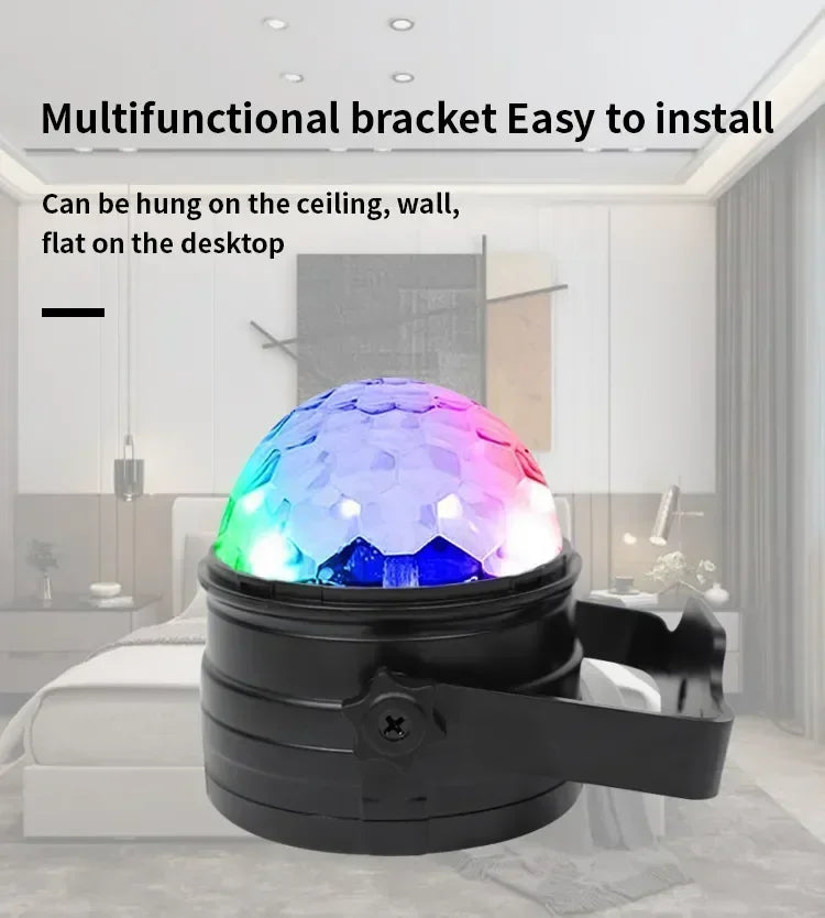 Party Light Disco Ball Light Dj Light Disco Light Ocean Light Star Light Projector Dance Light Sound Activated with Remote Contr