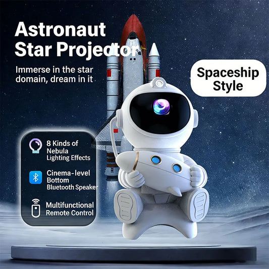 LED Star Galaxies Projector Night Light Astronaut Starry Sky Bedroom Room Decor Children's Gift - LED Atmosphere Creating Lamp