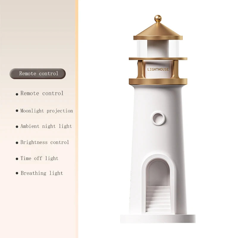 Moon Lamp Projection Lighthouse Lamps Night Light Remote Control Bluetooth Music Motion Sensor Ambient Lights Xmas Birthday Gift
