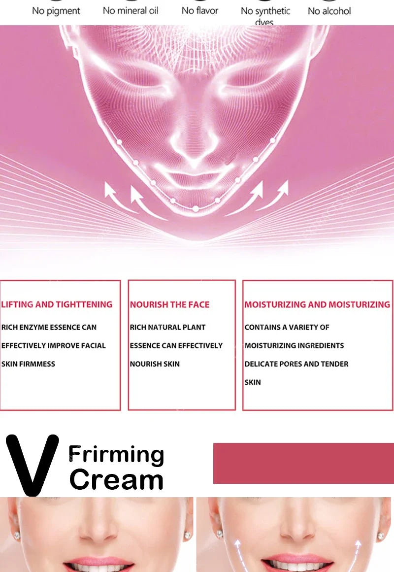 V-Shape Face Slimming Cream Remove Double Chins Firming Lifting Up V Cheek Fat Burning Anti-aging Shaping Massage Care Products