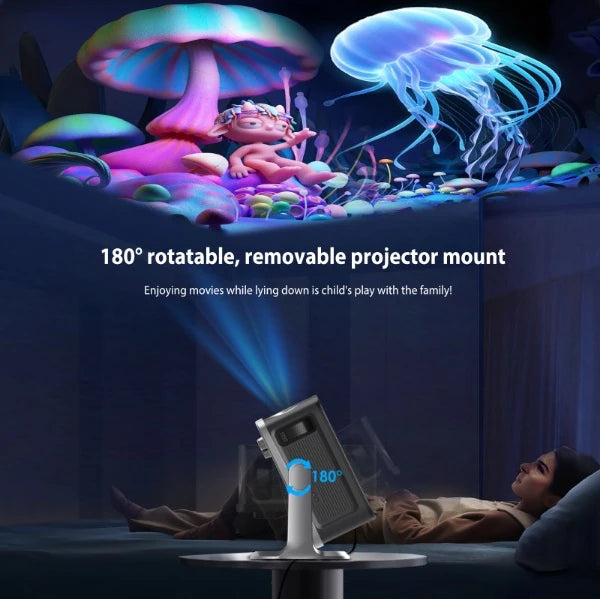 XIWBSY 2025 New T08 Projector 35000Lumens Moive Daylight Projector Android 12.0 Smart Proyector 8K Decode AutoFocus Projector