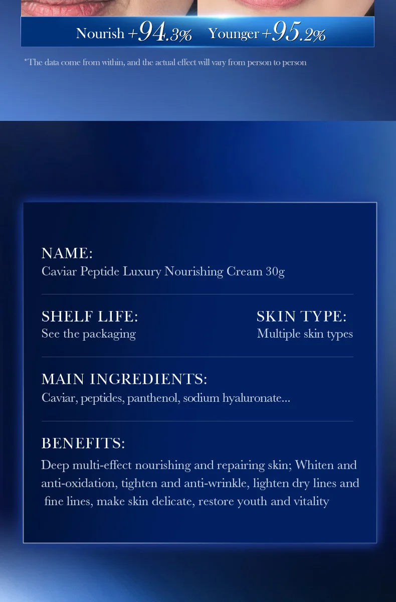 Face Cream Collagen Pearl Firming Lift Fade Fine Lines Caviar Moisturizing Smooth Brighten Korean Skin Care Product