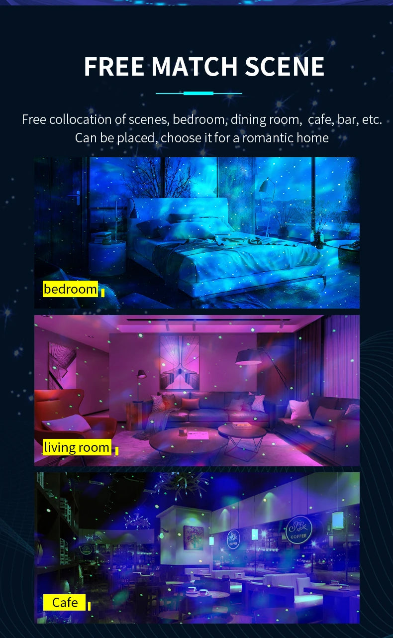Galaxy Projector Dinosaur Egg Star Galaxy Light Projector Bluetooth Speaker Night Light White Noise Timer Remote Control Decor