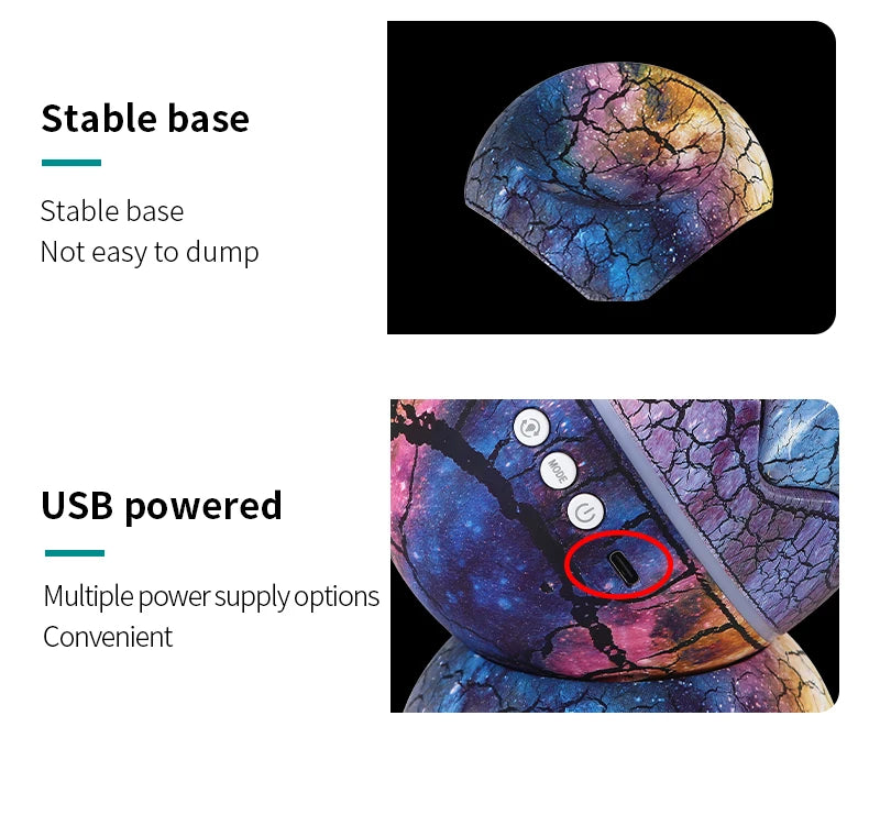 Galaxy Projector Dinosaur Egg Star Galaxy Light Projector Bluetooth Speaker Night Light White Noise Timer Remote Control Decor