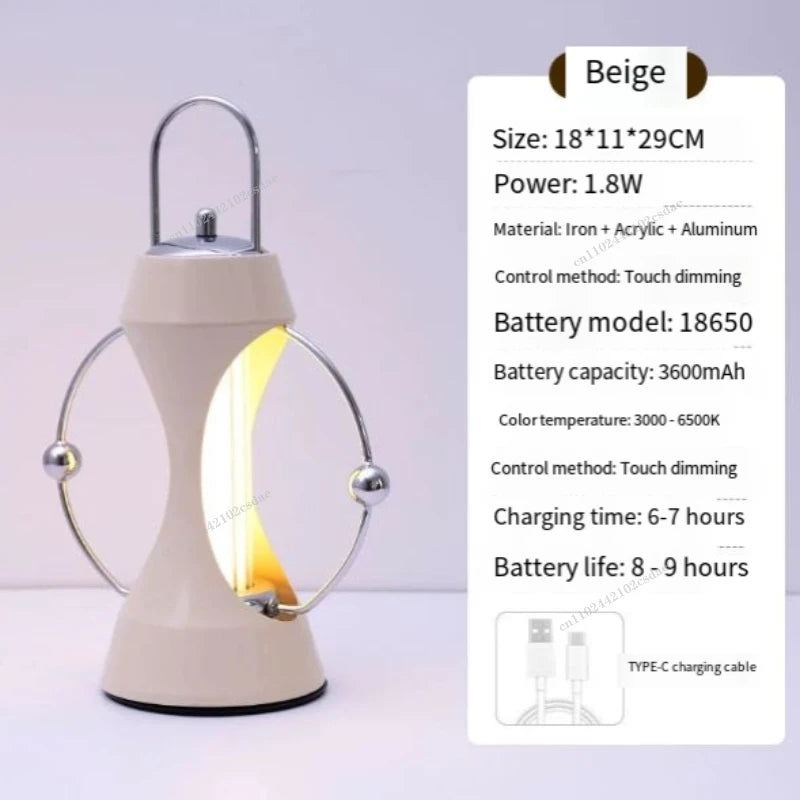 2026 Christmas Light Wireless Dimming LED Creative Dining Table Decoration Light Bedside Bedroom Atmosphere Light