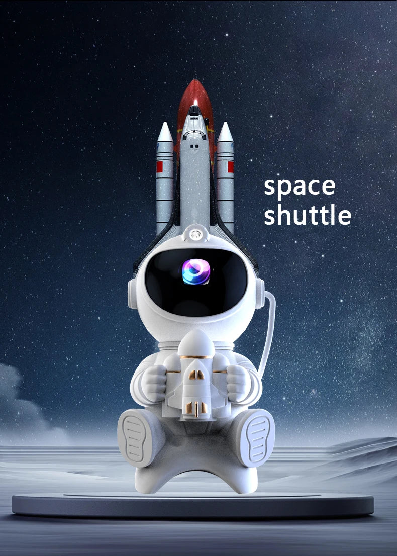 LED Star Galaxies Projector Night Light Astronaut Starry Sky Bedroom Room Decor Children's Gift - LED Atmosphere Creating Lamp