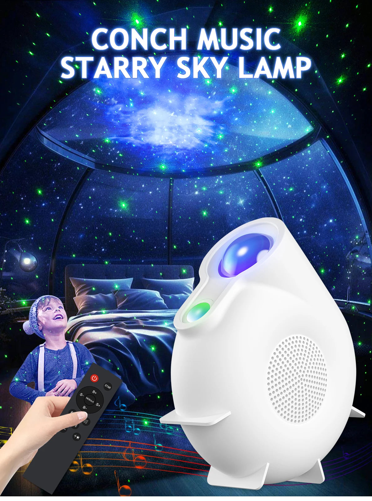 Star Projector Galaxy Projector Night Light Projector for Kids Built in Bluetooth Music Speaker Timer Ideal Gift for Christmas