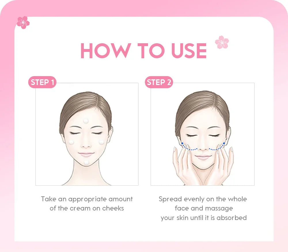LAIKOU Sakura Hydrating Cream Moisturizer Whitening Nourishing Oil Control Moisturizing Repairing Deep Hydration Winter Skincare