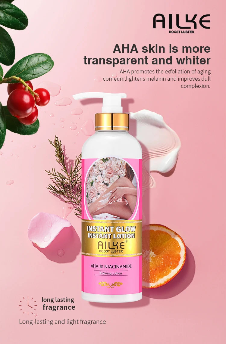 AILKE Natural Skin Brightening Set, Clean Darkness, Acne, Stains, Moisturize, Lightening, Smooth, Improve Rough and Dry Skin