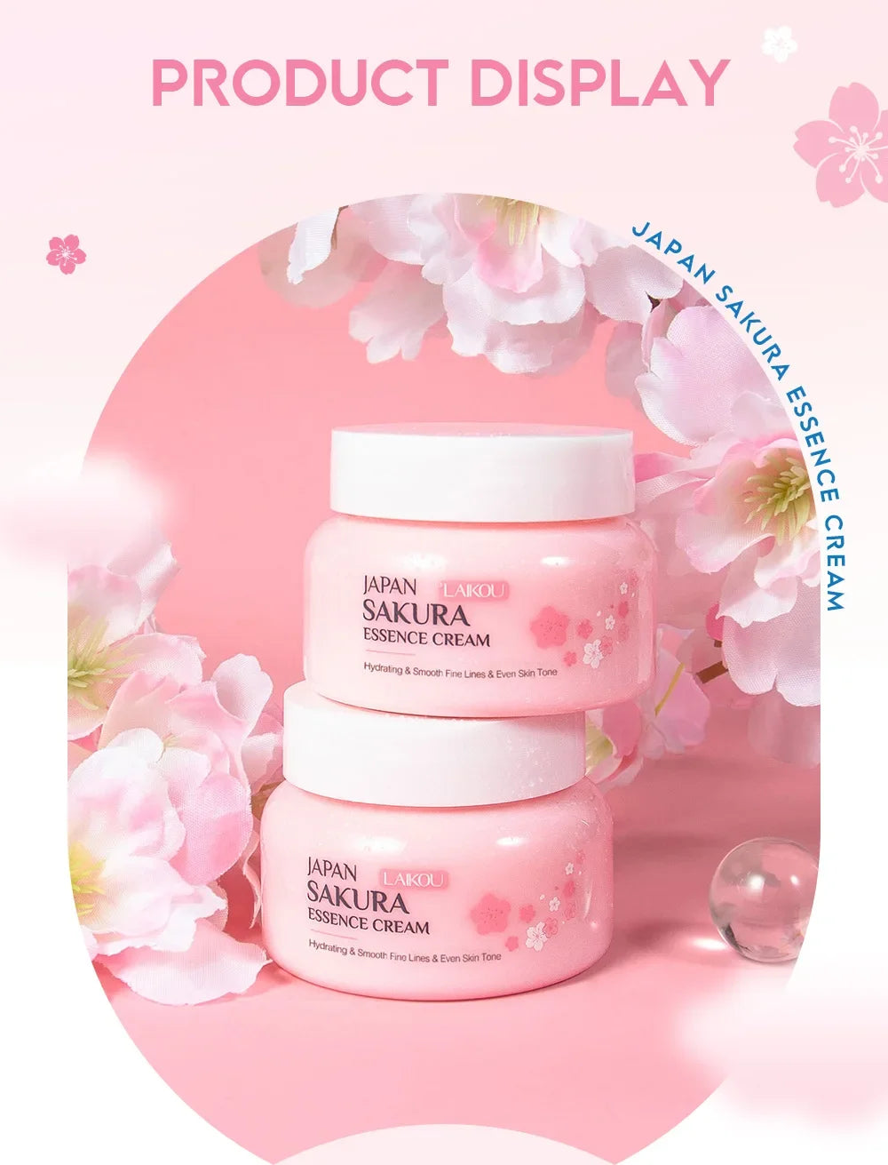 LAIKOU Sakura Hydrating Cream Moisturizer Whitening Nourishing Oil Control Moisturizing Repairing Deep Hydration Winter Skincare
