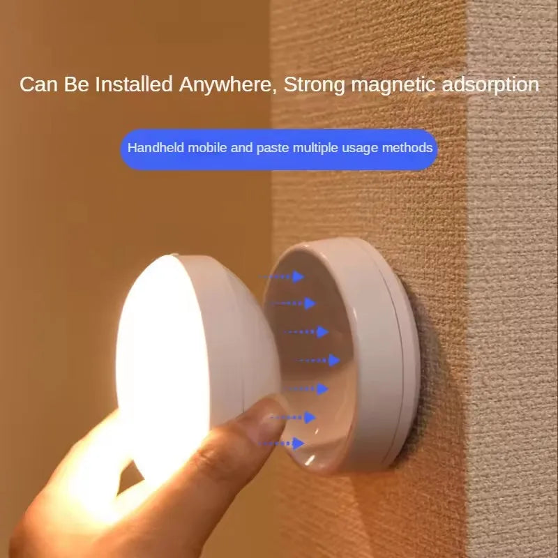 LED Night Light USB Charging Motion Sensor Light Round Energy-saving LED Lamps Sound/Light Control For Corridor Home Bathroom