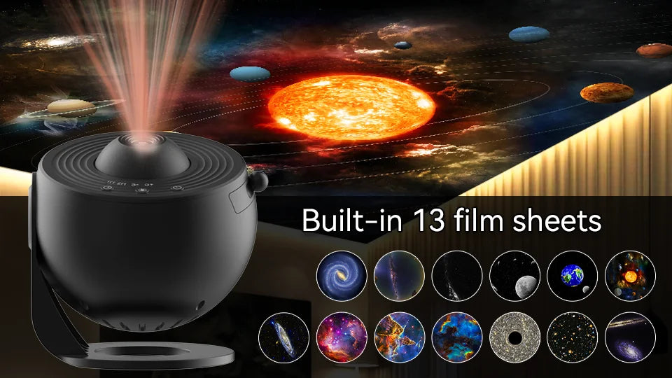 2026 New Decoration Gift for Kids 360° Rotate Galaxy Starry Sky Projector Night Light Planetarium Lamp for Bedroom Holiday Joy